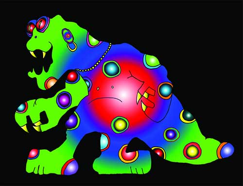 Dinosaur Digital Art Work by Mystic Monk Cartoons